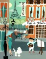 escenas callejeras en París 80
